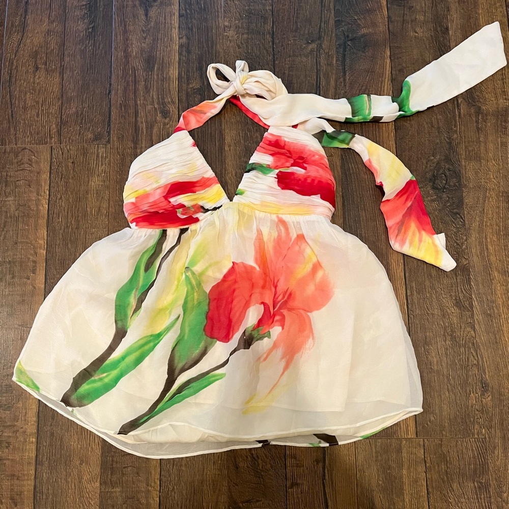 Alice + Olivia Flower Halter top